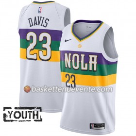 Maillot Basket New Orleans Pelicans Anthony Davis 23 2018-19 Nike City Edition Blanc Swingman - Enfant